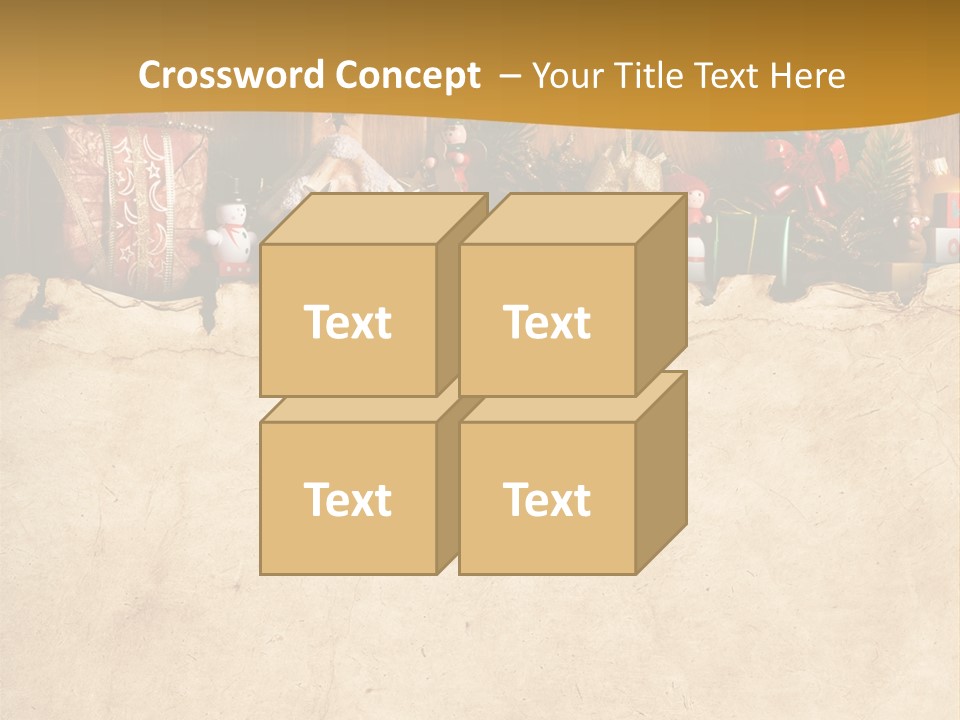 Old Christmas Red PowerPoint Template