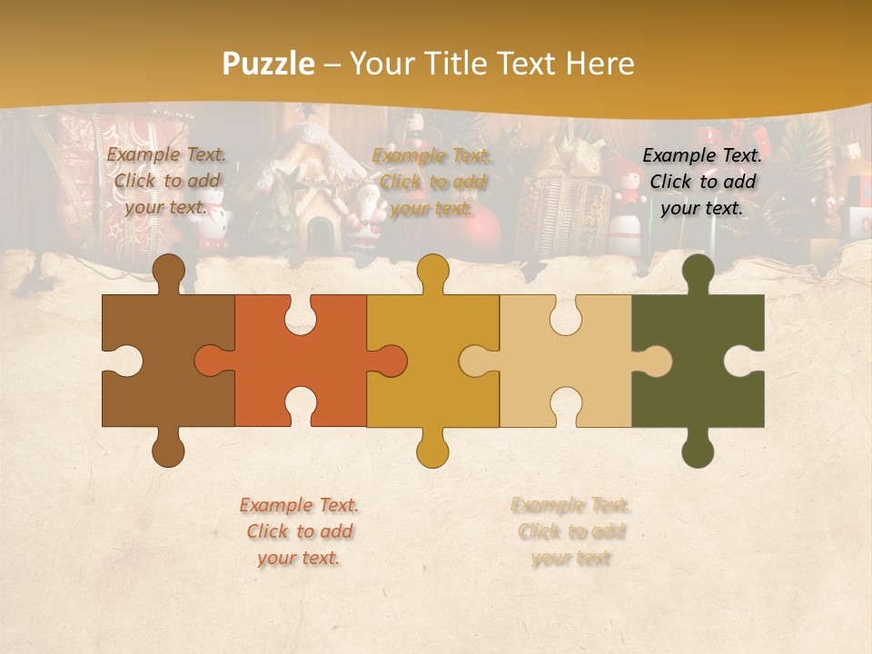 Old Christmas Red PowerPoint Template
