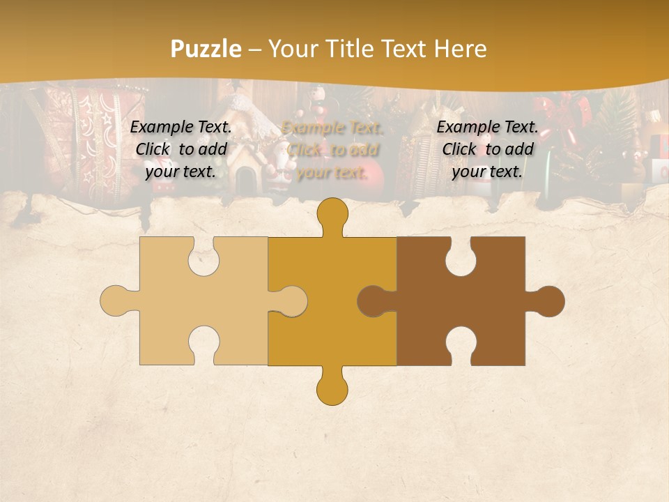Old Christmas Red PowerPoint Template