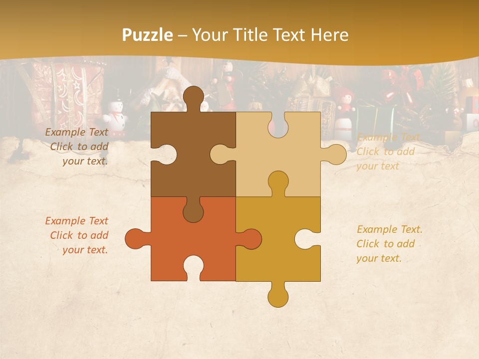Old Christmas Red PowerPoint Template