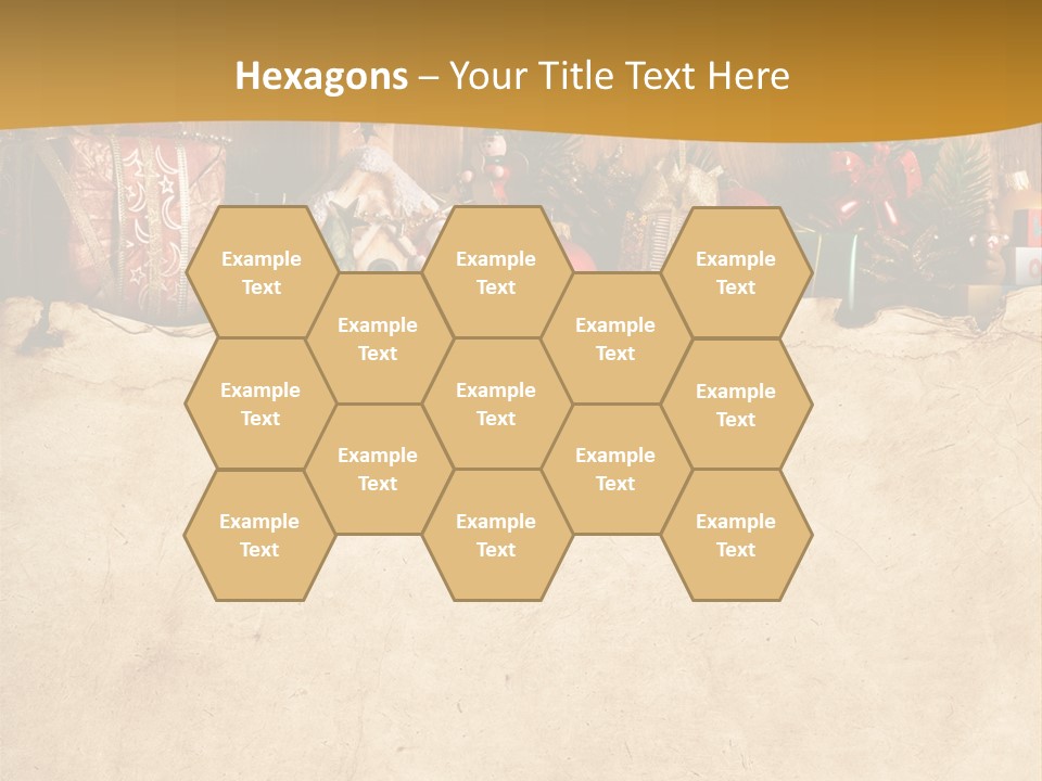 Old Christmas Red PowerPoint Template