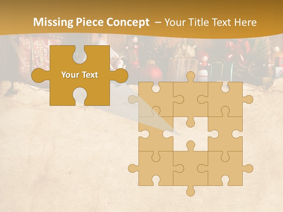 Old Christmas Red PowerPoint Template