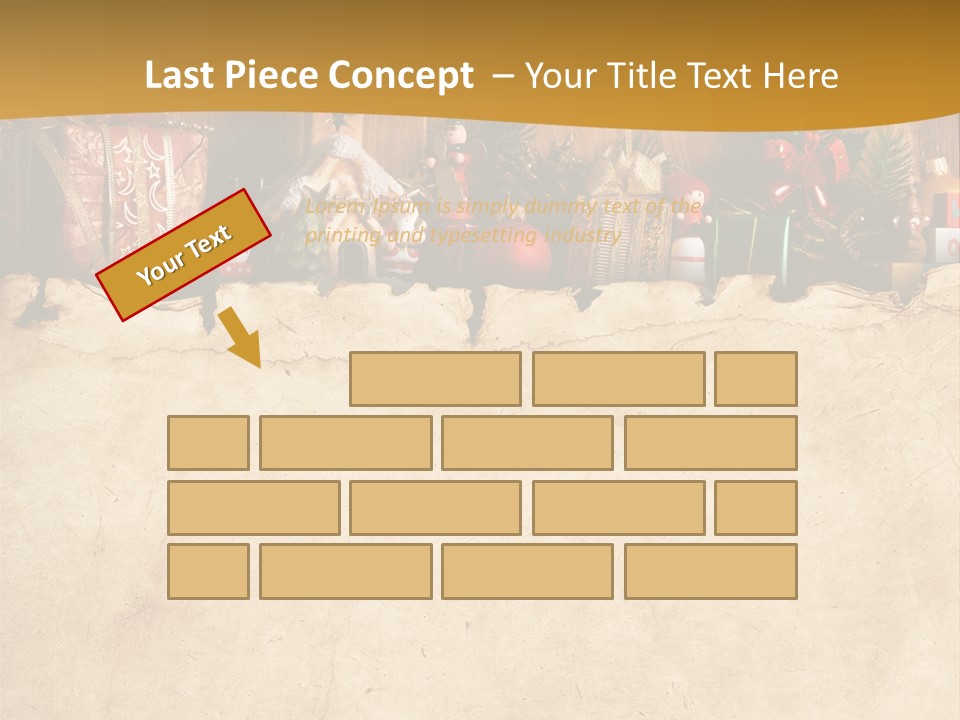 Old Christmas Red PowerPoint Template