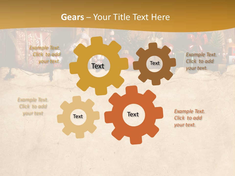 Old Christmas Red PowerPoint Template