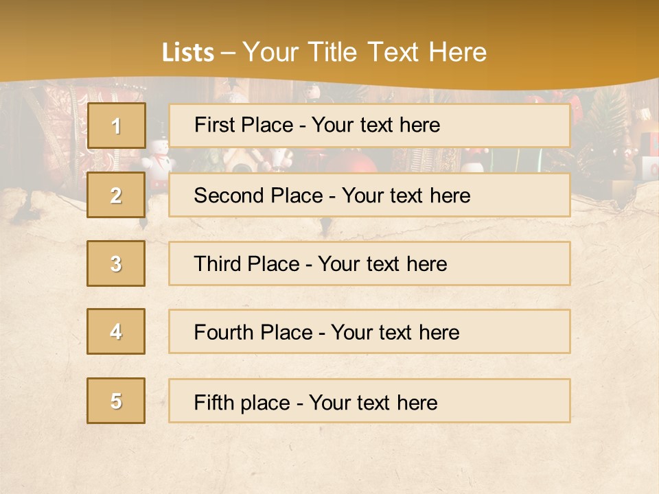 Old Christmas Red PowerPoint Template