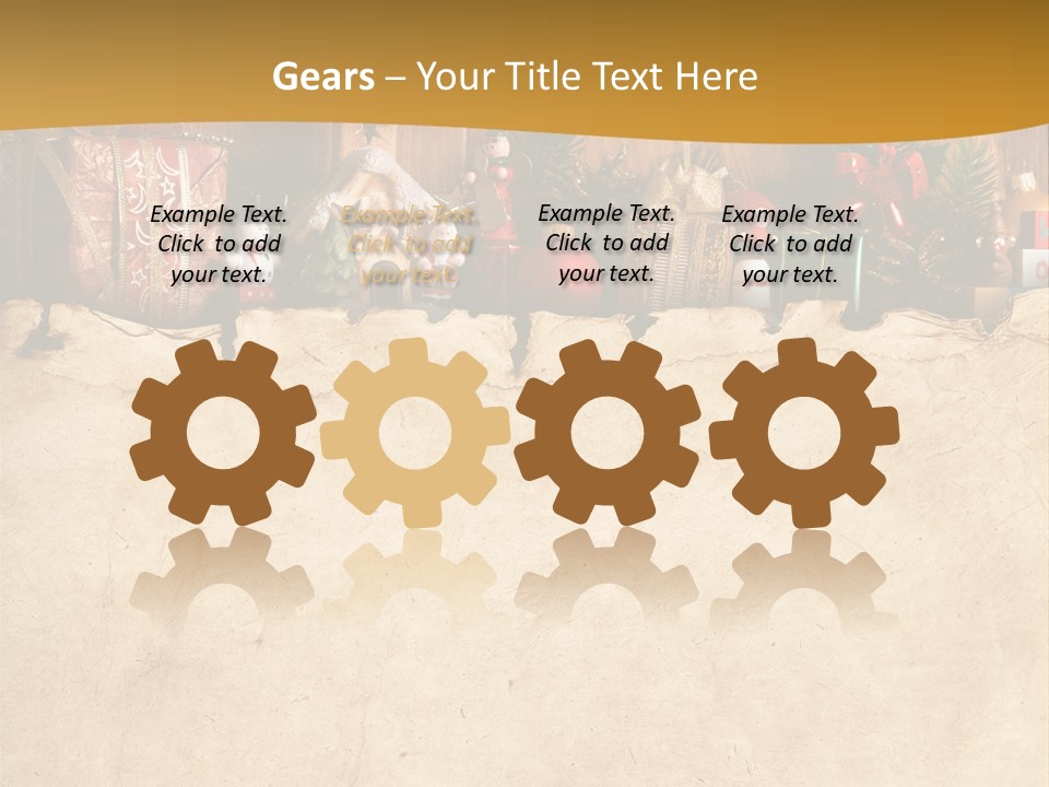 Old Christmas Red PowerPoint Template