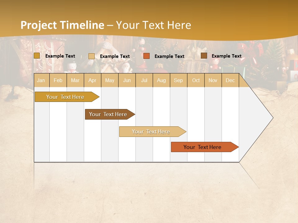 Old Christmas Red PowerPoint Template