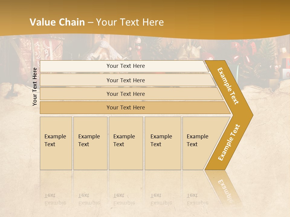Old Christmas Red PowerPoint Template