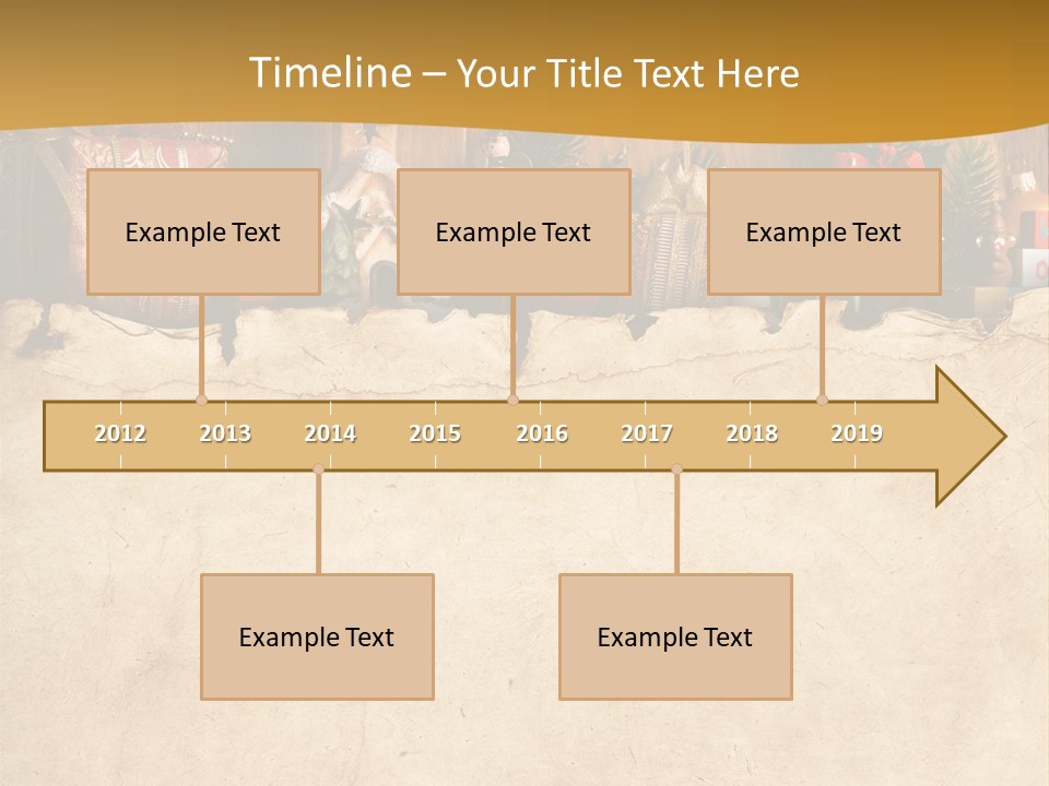 Old Christmas Red PowerPoint Template