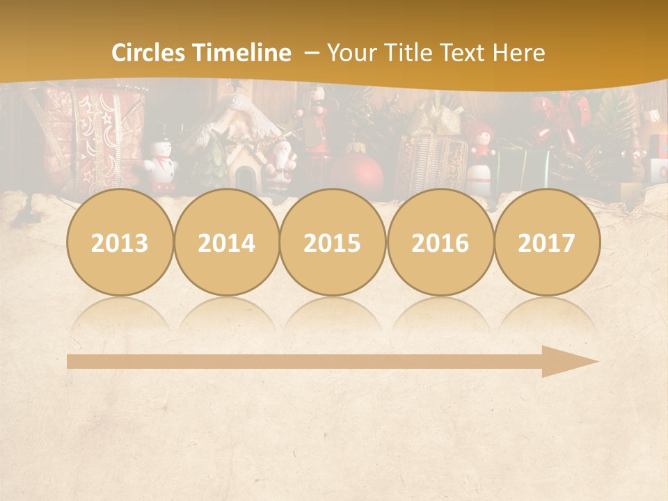 Old Christmas Red PowerPoint Template