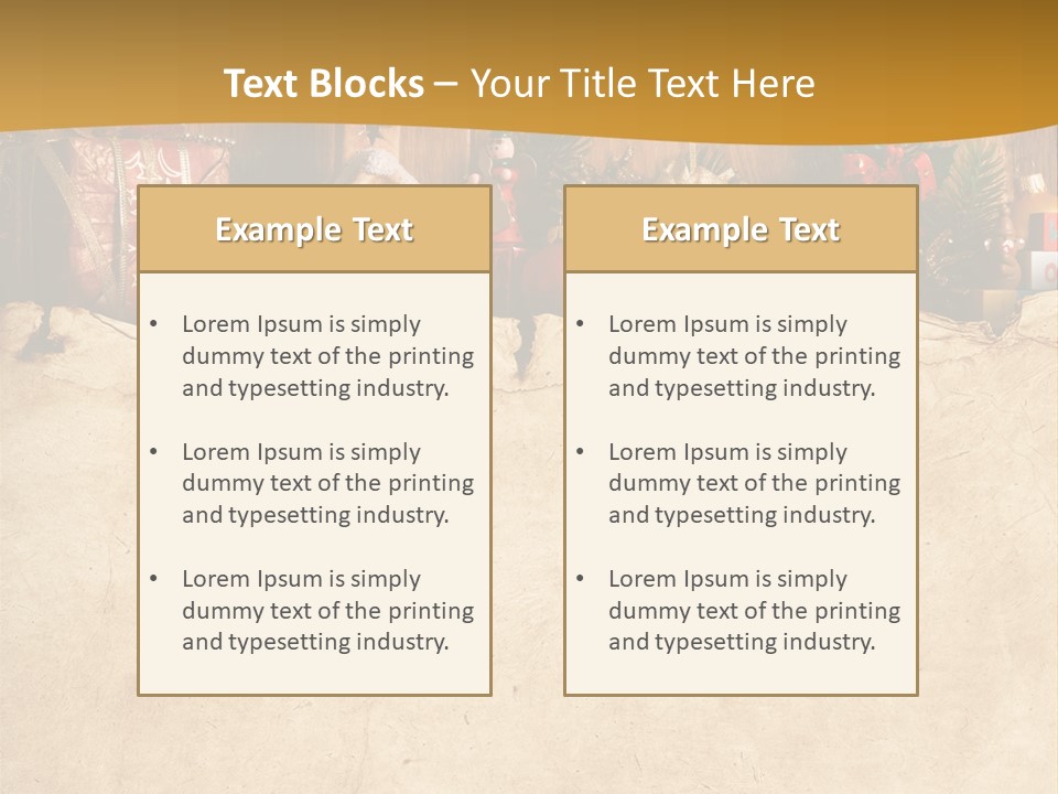 Old Christmas Red PowerPoint Template