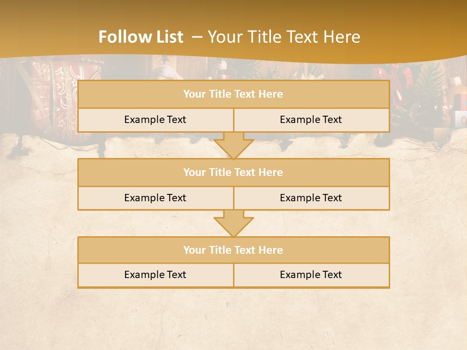 Old Christmas Red PowerPoint Template
