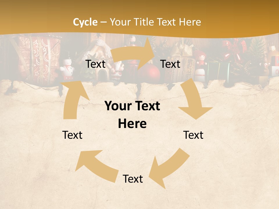 Old Christmas Red PowerPoint Template