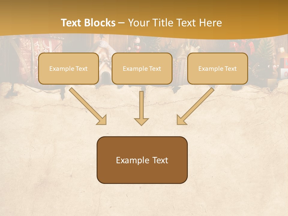 Old Christmas Red PowerPoint Template