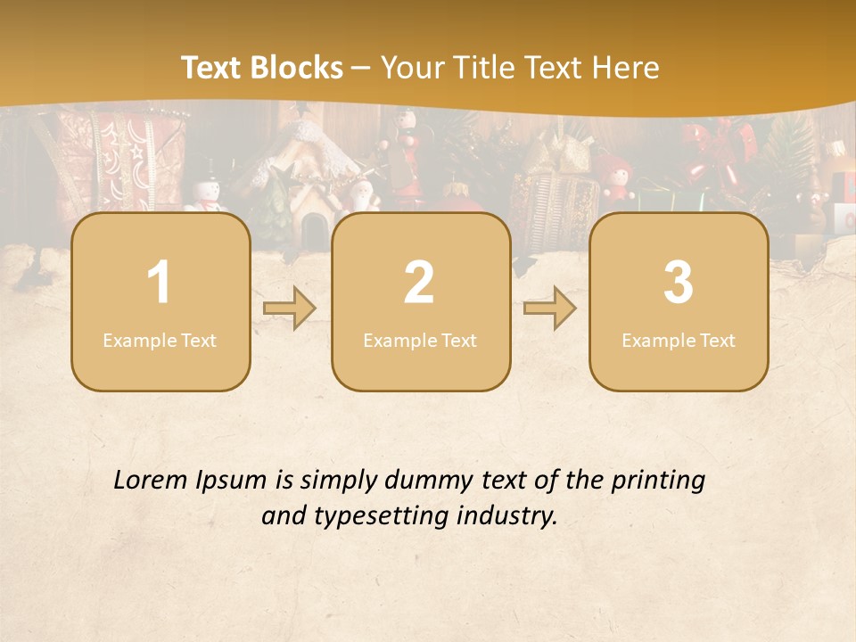 Old Christmas Red PowerPoint Template