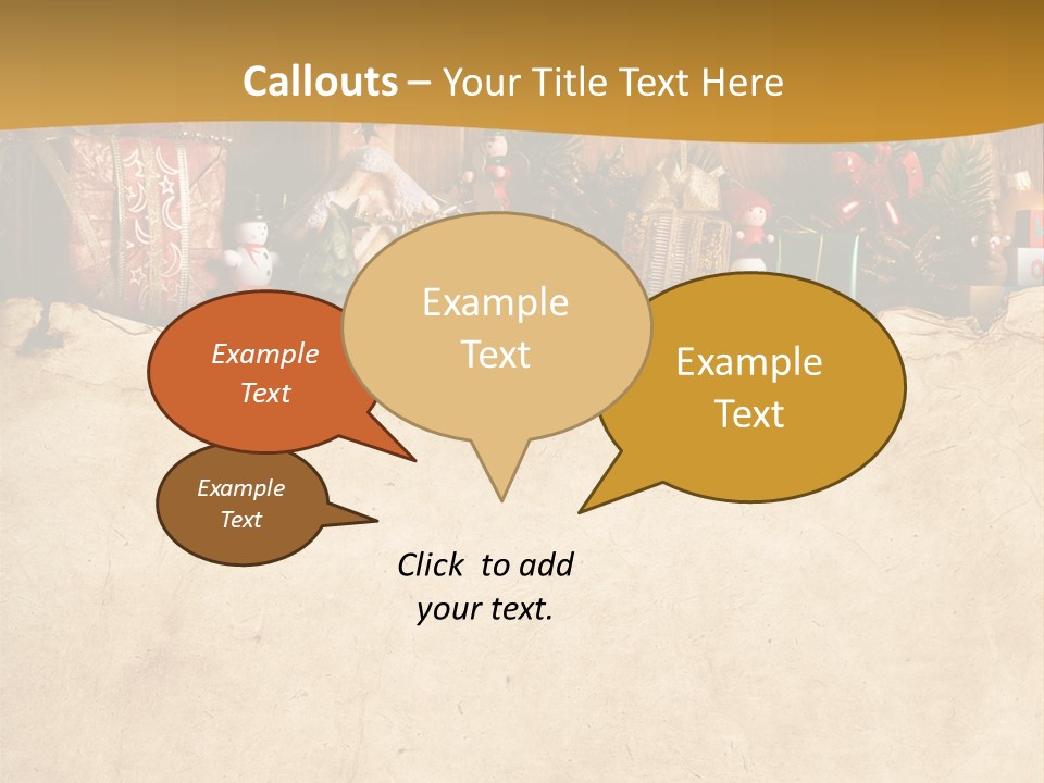 Old Christmas Red PowerPoint Template