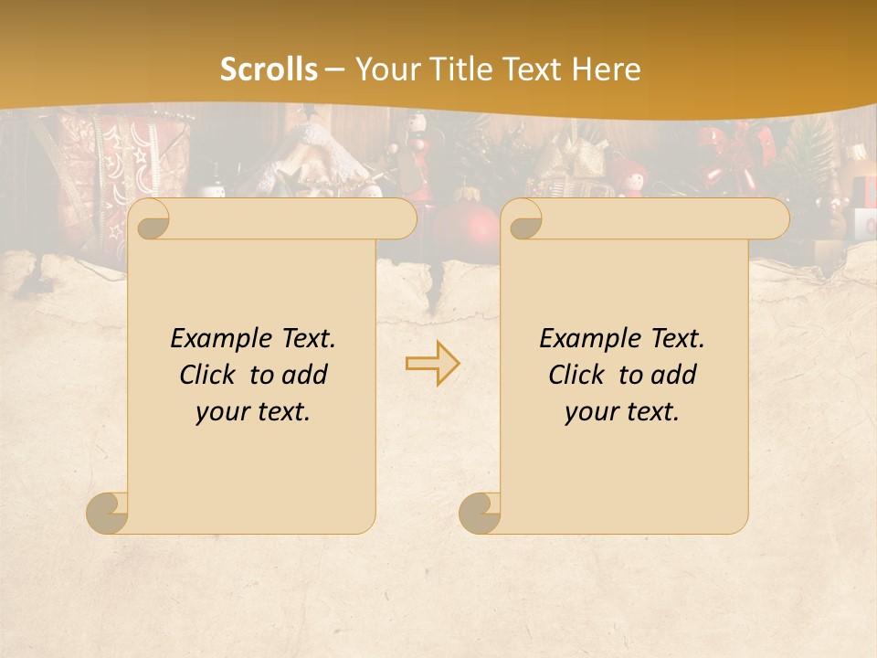 Old Christmas Red PowerPoint Template
