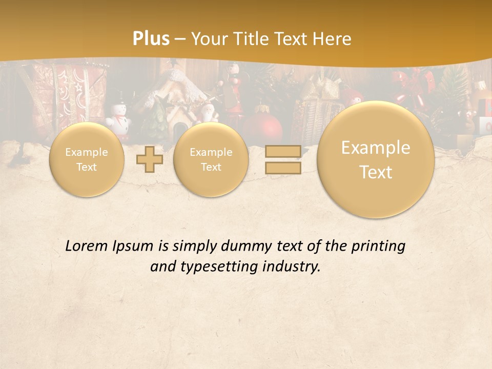 Old Christmas Red PowerPoint Template