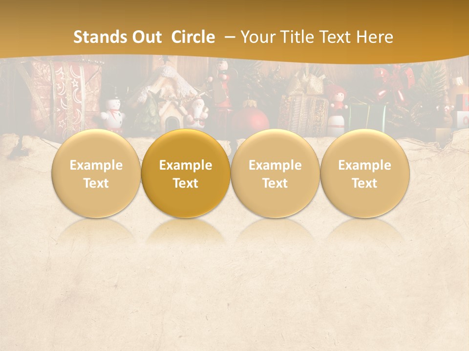 Old Christmas Red PowerPoint Template
