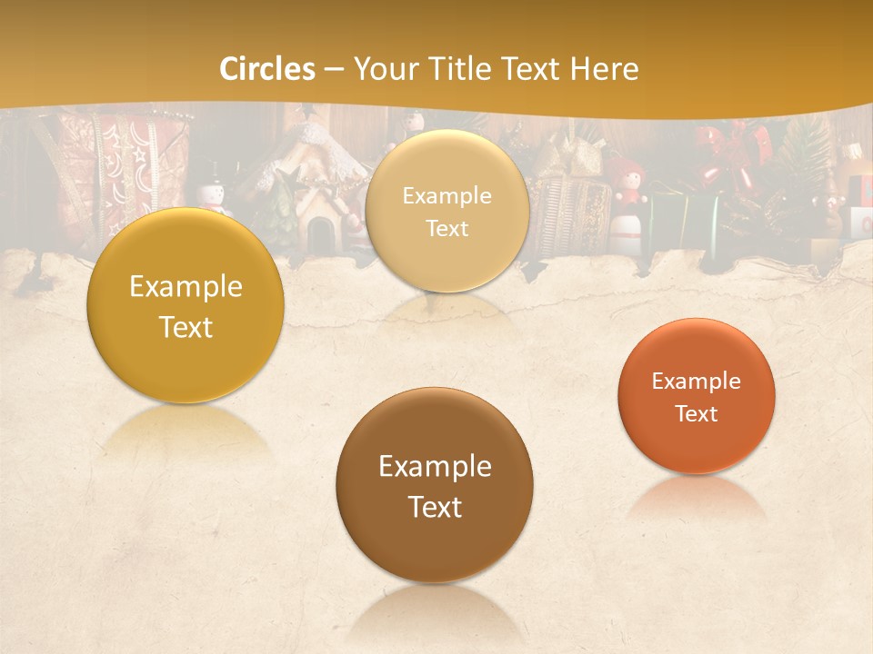 Old Christmas Red PowerPoint Template