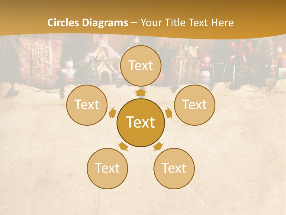 Old Christmas Red PowerPoint Template