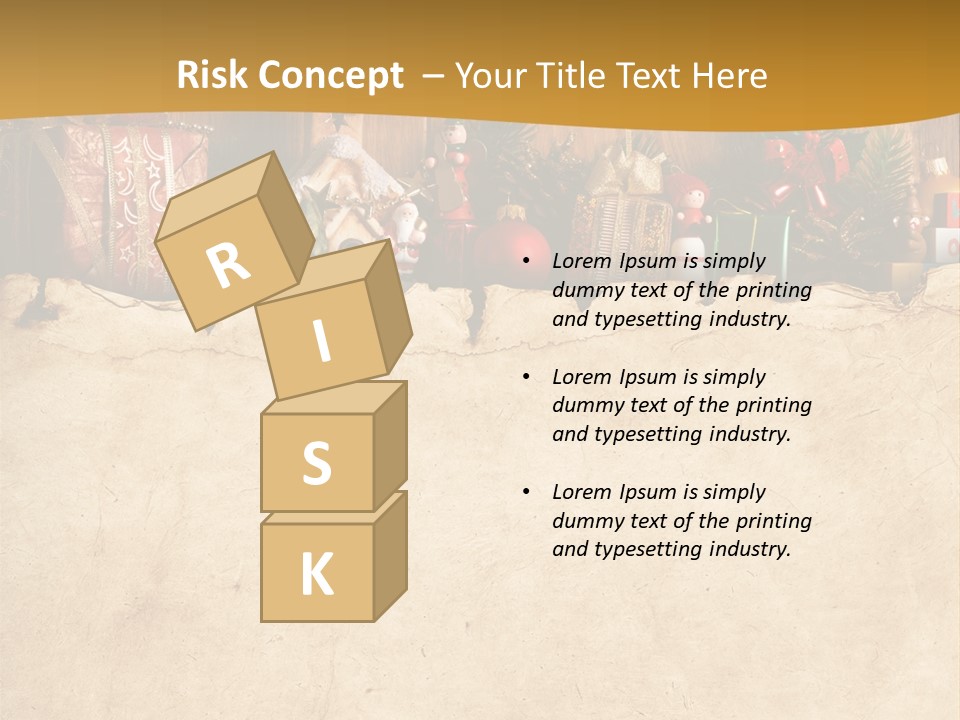 Old Christmas Red PowerPoint Template