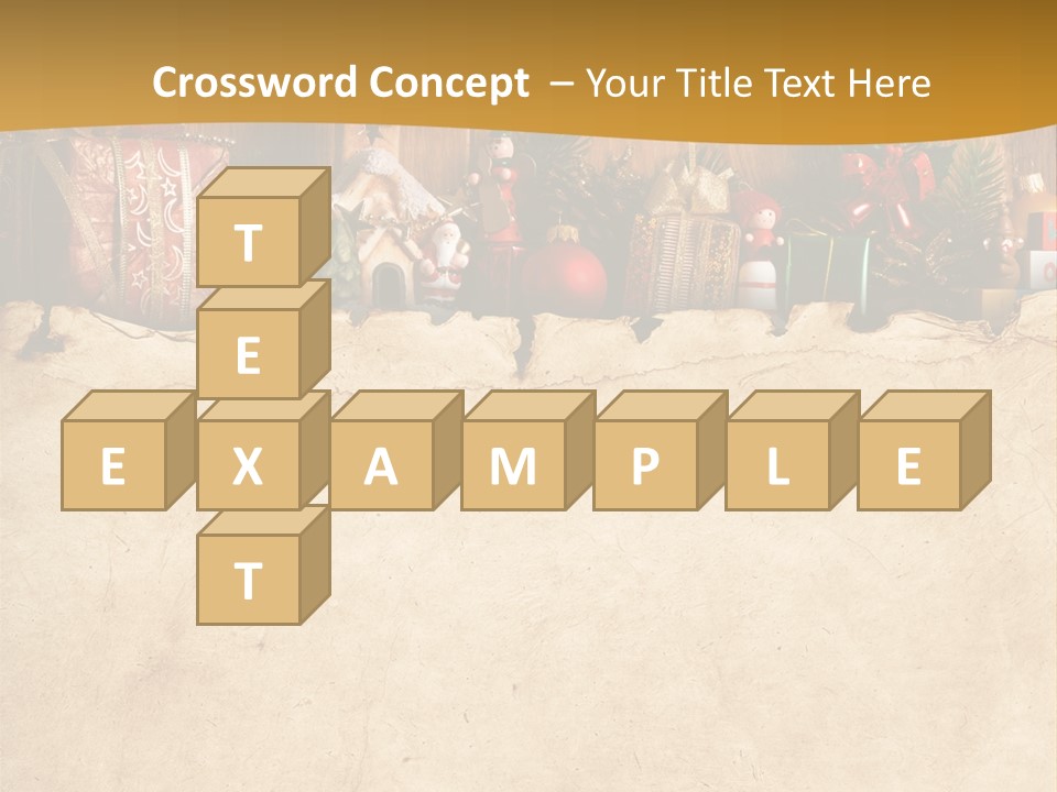 Old Christmas Red PowerPoint Template