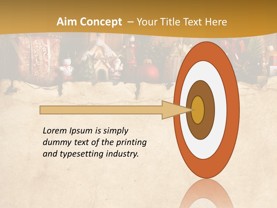 Old Christmas Red PowerPoint Template