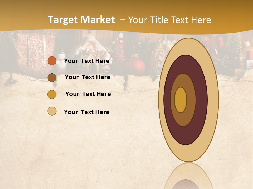 Old Christmas Red PowerPoint Template