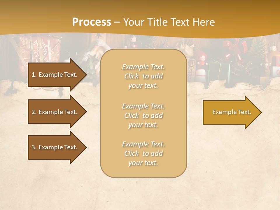 Old Christmas Red PowerPoint Template