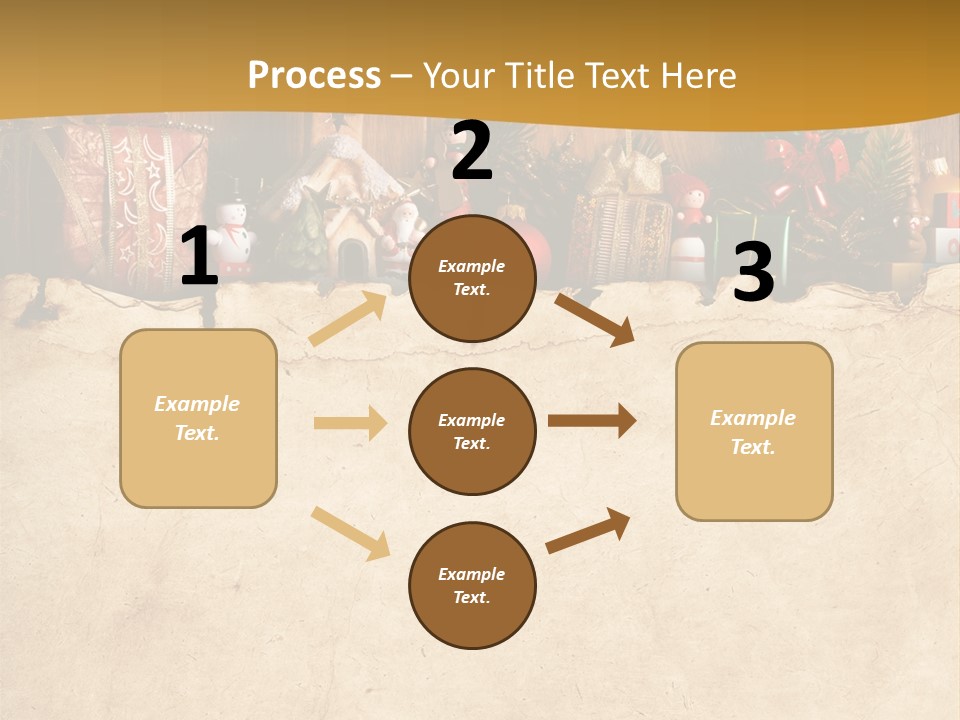 Old Christmas Red PowerPoint Template