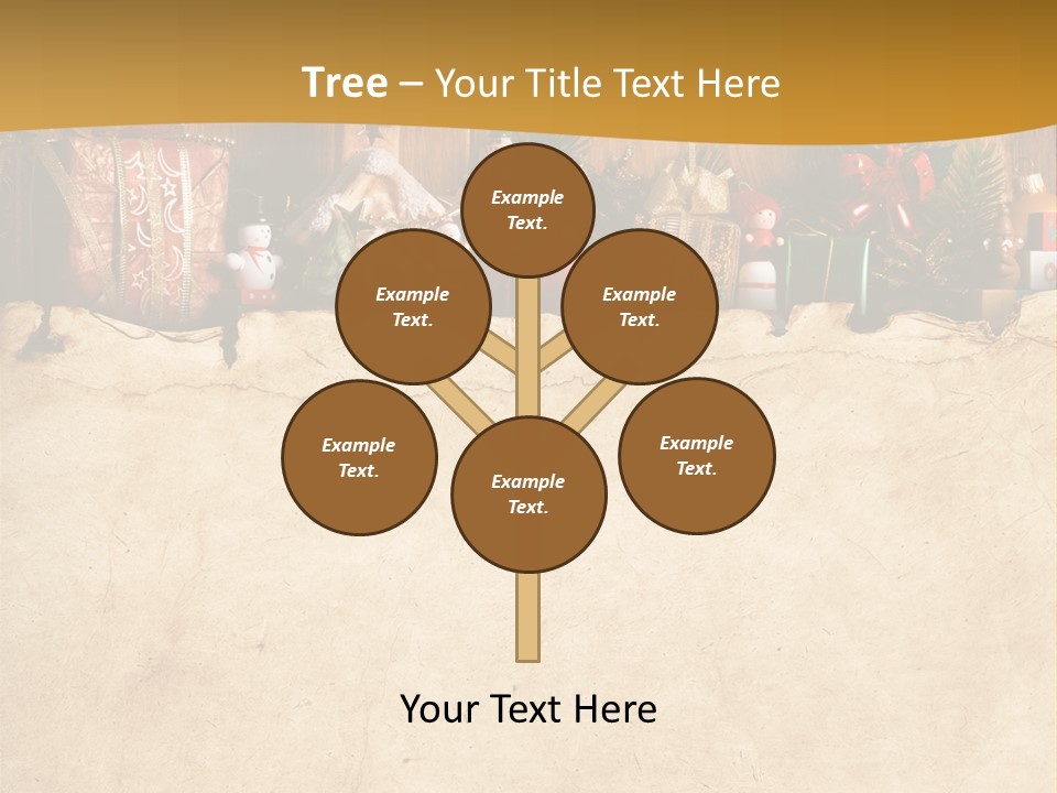 Old Christmas Red PowerPoint Template