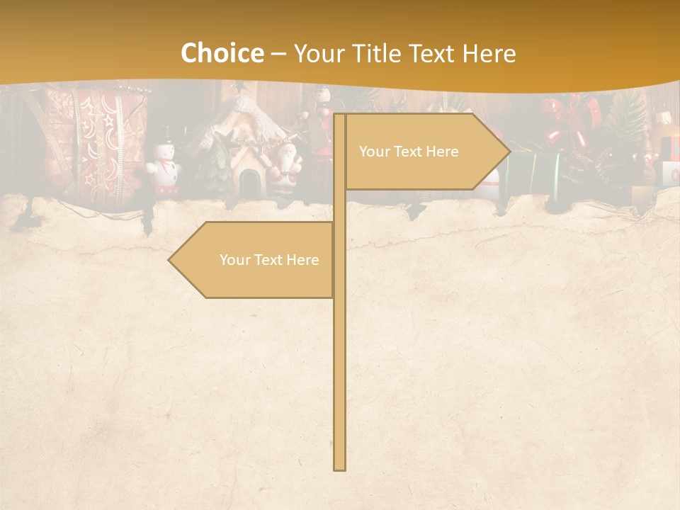 Old Christmas Red PowerPoint Template