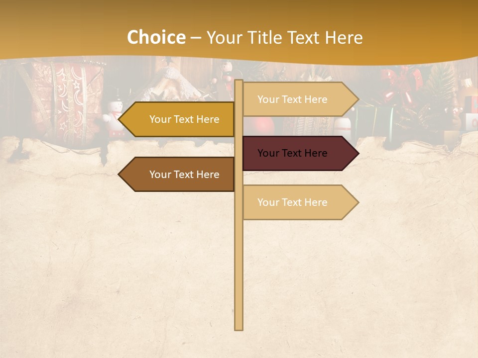 Old Christmas Red PowerPoint Template