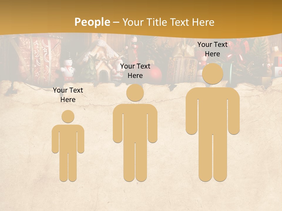 Old Christmas Red PowerPoint Template
