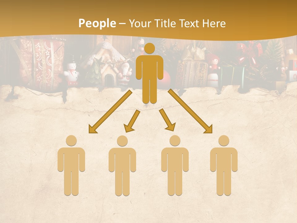 Old Christmas Red PowerPoint Template