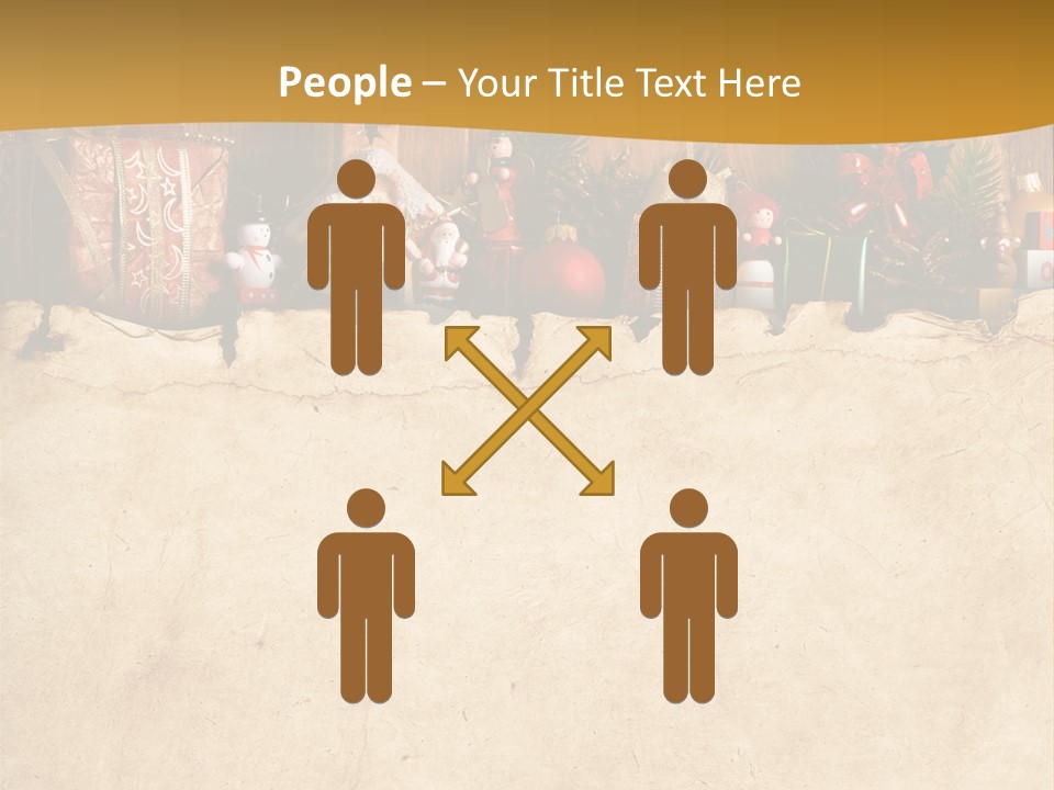 Old Christmas Red PowerPoint Template