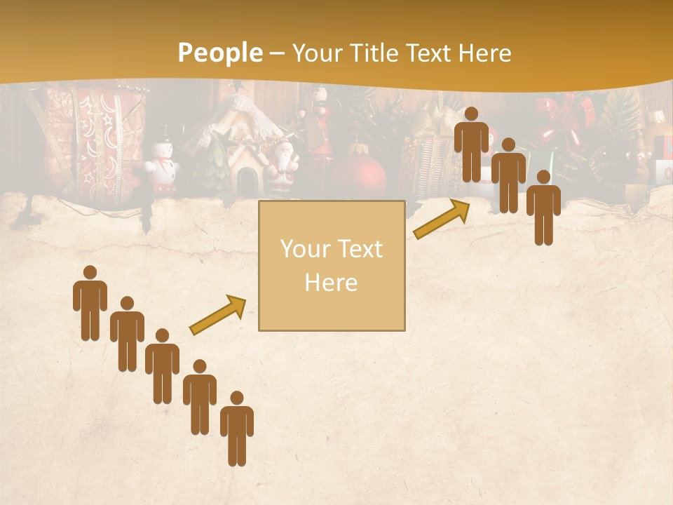 Old Christmas Red PowerPoint Template