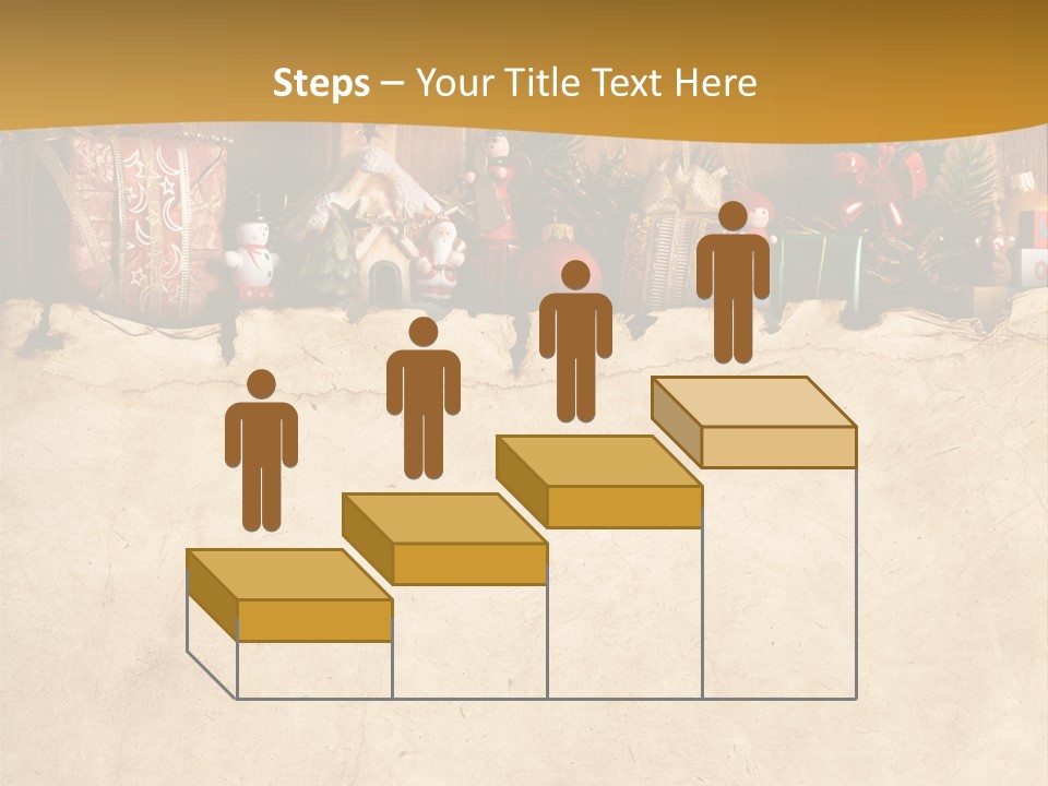 Old Christmas Red PowerPoint Template