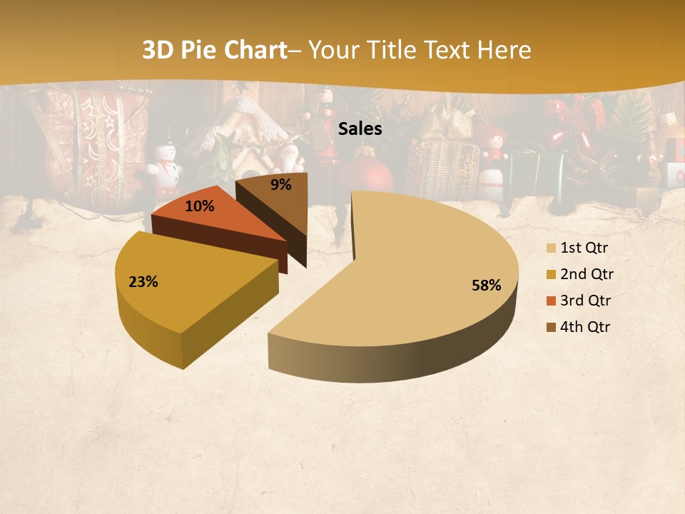 Old Christmas Red PowerPoint Template