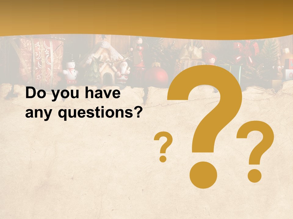 Old Christmas Red PowerPoint Template