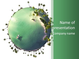 Yacht Coast Earth PowerPoint Template