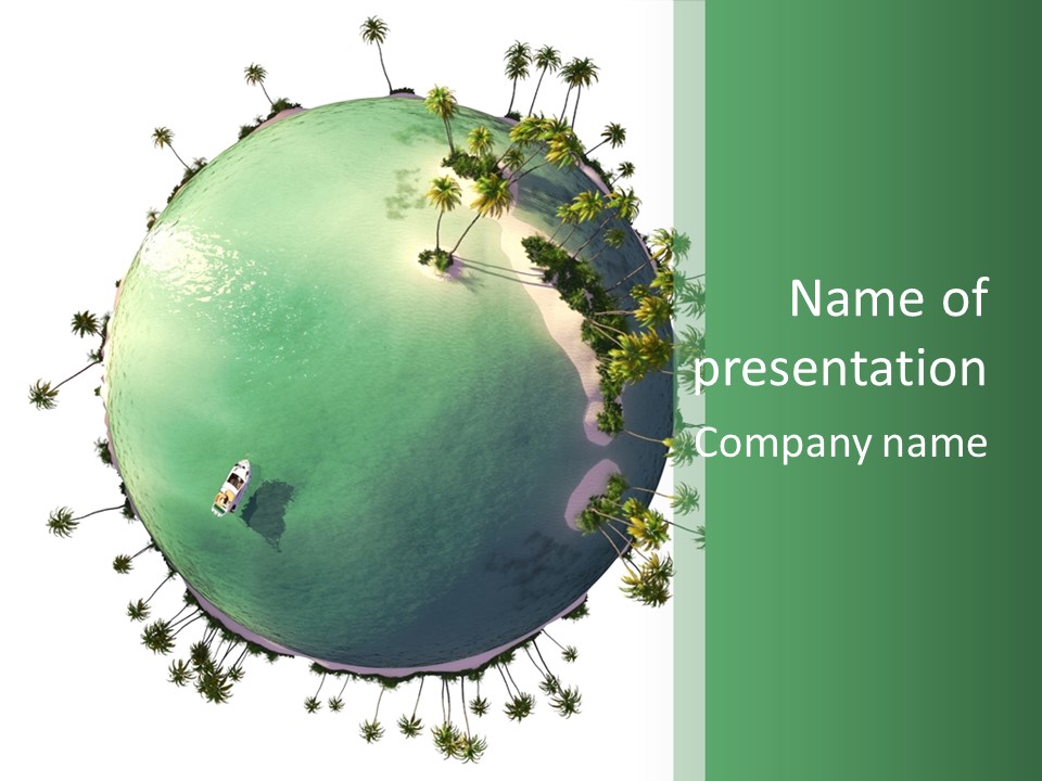 Yacht Coast Earth PowerPoint Template