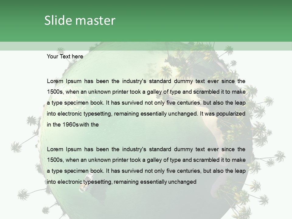 Yacht Coast Earth PowerPoint Template