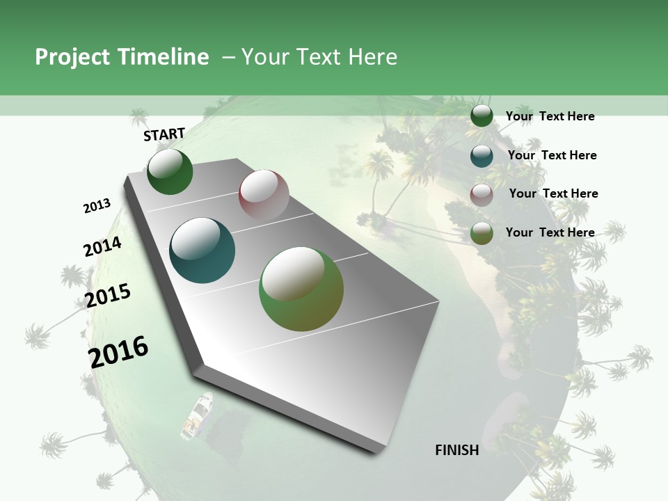 Yacht Coast Earth PowerPoint Template