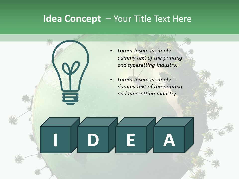 Yacht Coast Earth PowerPoint Template