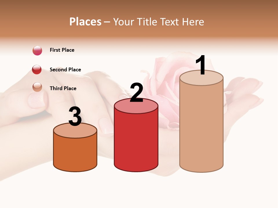 White Salon Manicure PowerPoint Template