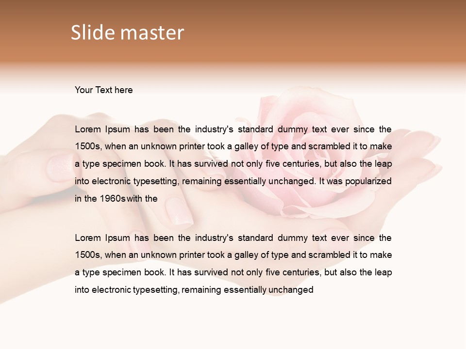 White Salon Manicure PowerPoint Template