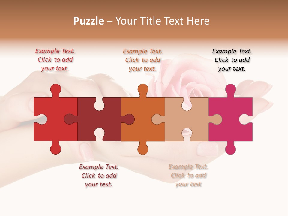 White Salon Manicure PowerPoint Template