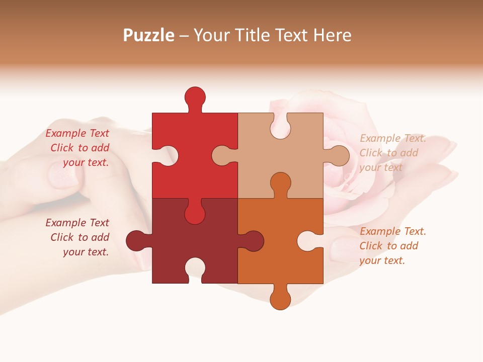 White Salon Manicure PowerPoint Template